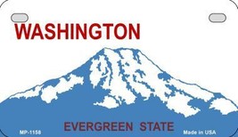 Washington State Background Metal Novelty Motorcycle License Plate - £14.86 GBP