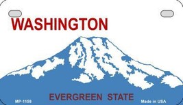 Washington State Background Metal Novelty Motorcycle License Plate - $18.95