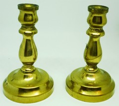 VINTAGE DOLLHOUSE SOLID BRASS CANDLEHOLDER STICKS SET OF 2 - $443.71 MXN