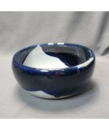 Vintage Hand Thrown Studio Art Pottery Bowl Blue &amp; Gray Speckled Glazed ... - £19.49 GBP