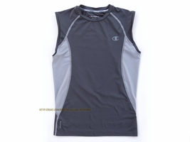 Champion PowerFlex Gray Sleeveless Medium Shirt mesh jersey top athletic vest - £5.59 GBP