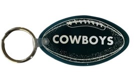 Vintage Blue Plastic Football Keychain Cowboys 3.5 inches across - £9.69 GBP