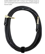 Audio2000&#39;s E09112 12 Ft 1/4&quot; TS to TS Gold Plated Guitar Instrument Cable - €4,99 EUR