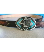 WIDE EAGLE Genuine Leather Belt &amp; 3D EAGLE EPOXY  Belt Buckle - $52.73 CAD