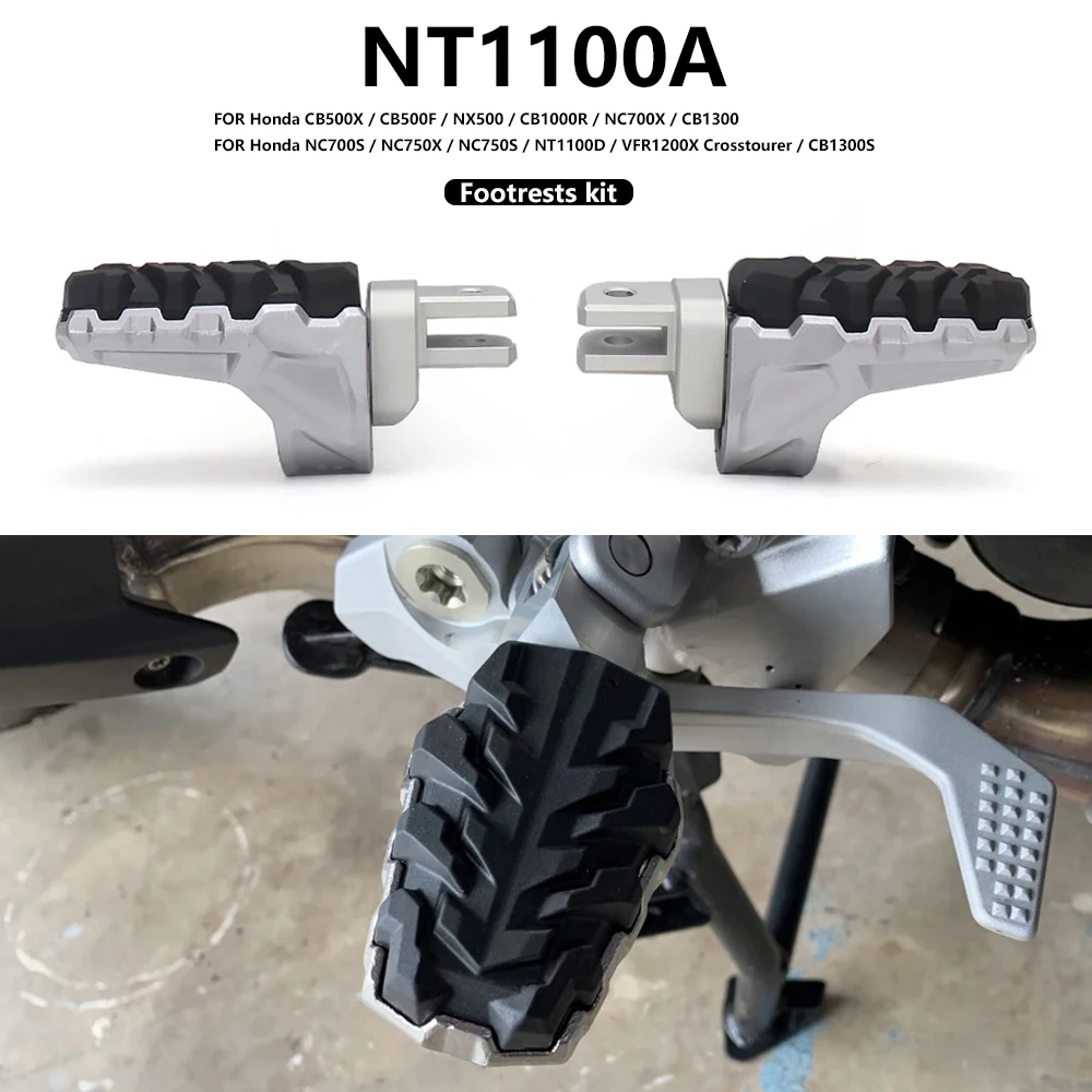 Motorcycle Foot Pegs Footrests Pedals For Honda CB500X CB500F NC700X NC750X - £85.32 GBP
