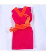 Vintage Barbie Fringe Benefits Knit Dress #3401 Hot Pink &amp; Orange belt s... - $283.92 MXN