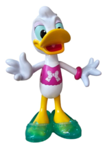 Disney Mattel Daisy Duck Ponytail Figure 2011 Pink Shirt Green Removeable Shoes  - £9.48 GBP