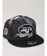 New Era Men&#39;s New York Jets Sideline Ink Dye 9Fifty Black Snapback Hat - £27.25 GBP