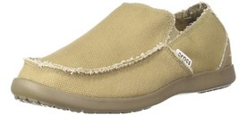 Crocs Men&#39;s Santa Cruz Canvas Slip-On Shoes 10128-261 Khaki Size 8 - $830.41 MXN