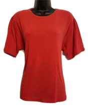 Westbound Red 100% Silk SWEATER size LARGE Vintage Pullover Knit Top - £15.53 GBP