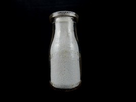 Vintage Glass 1/2 Pint Milk Bottle, Deposit, Round, Embossed, Dairy Package Corp - £11.71 GBP