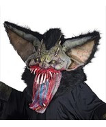 Rabid Nightmare Bat Latex Mask Dress Up Halloween Adult Costume Accessory - £47.16 GBP