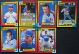 1990 Topps Traded New York Mets Team Set of 7 Baseball Cards - £3.13 GBP
