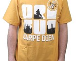 Orisue Mens Gold Yellow White Carpe Diem Union Working Industry T-Shirt NWT - $39.49