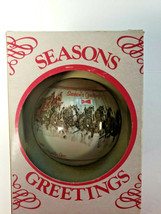 Vintage Christmas Ornament Anheuser Busch Clydesdale Traditional Ball Box U13 - £47.40 GBP