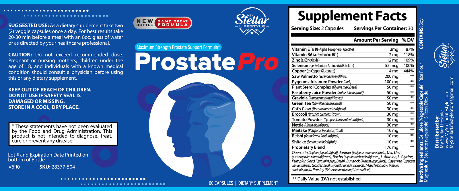 2 Pack Prostate Pro, premium prostate support blend-60 Capsules x2 Item image 3
