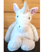 Jellycat London Bashful Unicorn Stuffed Animal Toy Plush White - $16.11 CAD