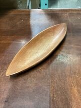 Vintage 18” Teak Monkey Pod Hawaiian Wood Bowl - $14.84