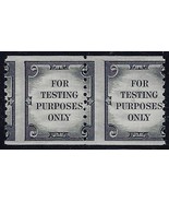 TD107d Scarce Misperf Test / Dummy Error Pair Mint NH (Stk3) - $10.92 CAD