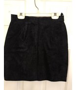 Black Leather Short Mini Skirt Lined Size 12 Don’t Stop Classics VGPC Vi... - $338.70 MXN