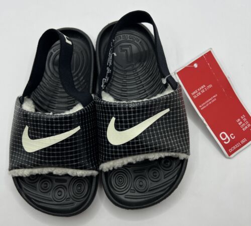 Nike Kawa SE Baby Toddler Slides in Black Size 9C DC9321 001