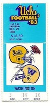 1983 Oct 29th Ticket Stub UCLA vs Washington NCAA College Football - £15.02 GBP
