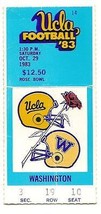 1983 Oct 29th Ticket Stub UCLA vs Washington NCAA College Football - £14.27 GBP