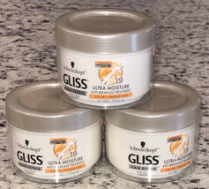 Lot of 3 Schwarzkopf Gliss Hair Repair Ultra Moisture Anti-Breakage Treatment - £20.86 GBP