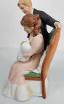 HOMCO Porcelain Collectible &quot;Pride and Joy&quot; Figurine #1401 Mom/Dad/New B... - $19.99