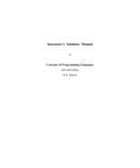 Solution Manual For Concepts of Programming Languages 11th Edition by Ro... - $17.99