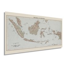 HISTORIX Vintage 1957 Map of Indonesia Poster - 12x24 Inch Vintage Map I... - $37.99+