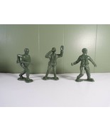 3 Different Greenbrier Green Military Soldier Army Men 4&quot; Plastic Figure... - $4.00