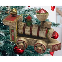 Enesco Train Engine Christmas Tree Ornament 4.5&quot; Tall Vintage - £13.60 GBP