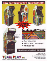 Centipede Millipede Missile Command Arcade Flyer Team Play Video Game Vi... - $19.80