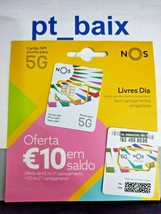 Portugiesische SIM-KARTE PREPAID  Aktiv NOS Portugal KOSTENLOSES EU-&amp; UK - £11.20 GBP