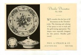 Bavarian Tirschenreuth Dresden Decoration No 4326 Brochure 1930's Paul A... - $11.88