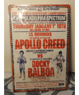 MANCAVE TIN SIGN ORIGINAL ROCKY BALBOA VERSUS APOLLO CREED DISTRESSED 8&quot;... - $392.77 MXN