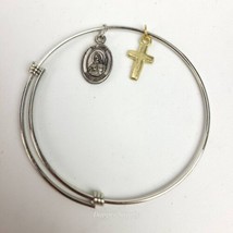 St Jude St Anthony Cross Medal Bracelet Charm - $9.89