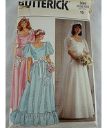 Butterick 3063 Wedding Bridal &amp; Bridesmaid Dress Pattern Size 10 UNCUT - $7.91