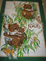 Cotton Tea Towel Australian Koalas - £7.63 GBP