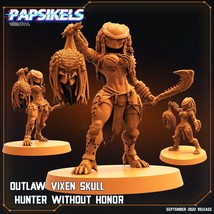 3D Printed Papsikels Cyberpunk Sci-Fi Outlaw Vixen Skull Hunter Without ... - $8.81+
