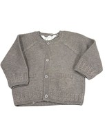 Mayoral Baby Cardigan Sweater 4-6 Months Neutral Taupe Knit Long Sleeve ... - $28.80