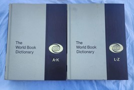 1976 The World Book Dictionary 2-Volume A-K &amp; L-Z Hardback Encyclopedia ... - £14.74 GBP