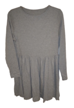 Yobecho Woman&#39;s Gray Long Sleeve Round Neck A-Line Loose Dress - Size: 2XL - £11.60 GBP