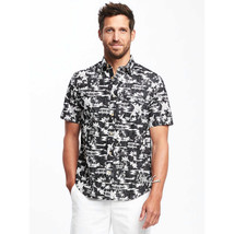 NWT Old Navy Men Regular-Fit Comfortable Soft 100% Cotton Washed Getaway Shirt L - £19.97 GBP