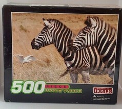 According to Hoyle Zebras 500 Piece Jigsaw Puzzle 13.5&quot; x 19&quot; Factory New Sealed - £7.82 GBP