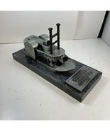 Boatmen’s Bank “Oklahoma Style”Metal Paddleboat On Marble 1993 9”WX3.5”D... - $1,218.77 MXN