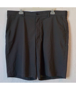 PGA Tour Golf Shorts Gray Plaid Zip Up Flat Front Men 38 Pockets Polyester - £10.82 GBP