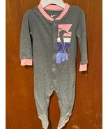 Nike Girl s 1 piece Snap Closure Feeted Jammie 9M *NEW W/NO TAG* qq1 - $16.39 CAD