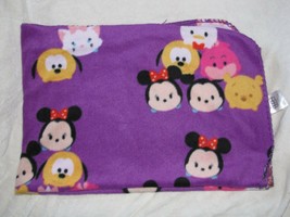 Disney Tsum Tsum Purple Fleece Throw Blanket 50&quot; x 42&quot; - £23.36 GBP